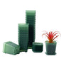 30Pcs 3 Inch Transparent Green Nursery Pots with Saucers, Square Plant Pot - color: Transparent Green