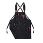 Tosewever Work Aprons for Men with Large Pockets, Canvas Cross Back Heavy Duty Adjustable Tool Aprons for Chef Cooking BBQ - color: Black
