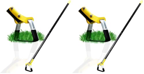 DonSail Hoe Garden Tool - 2 Pack Scuffle Garden Hoes for Weeding Gardening Long Handle Heavy Duty - Adjustable Weeding Loop Stirrup Hoe 30-61 Inch Black (Pack of 2) - size: 30-61 Inch (Pack of 2)