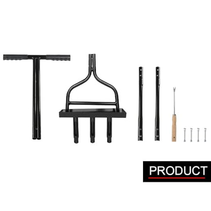 DOTCOM Lawn Aerator Coring Garden Tool with Soil Core Storage Tray