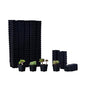200 Pack 1.95 Inch Tiny Black Plastic Square Nursery and Seedling Pot, Mini Transplant Seed Starter Planter with Drain Hole for Germination, Herb, Succulent - color: Black, size: 1.95 inch