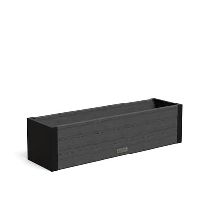 Mayne Horizon 36in Rectangular Window Box Planter, Charcoal - size: 36in