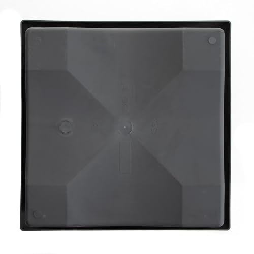 Bloem Veranda 14" Plastic Square Planter Box, Charcoal, 2-Pack - color: Charcoal, size: 14" (Pack of 2)