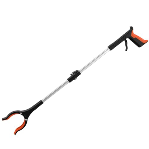 Upgrade Grabber Reacher Tool, 32" Foldable Picker Upper Grabber, Reaching Tool for Trash Claw Pick Up Stick, Litter Picker, Arm Extension (Orange) - color: Orange