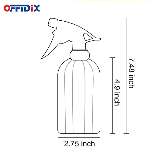 OFFIDIX Glass Spray Bottle, Plant Mister 13.5 oz Adjustable Nozzle Amaranth - color: G-Amaranth