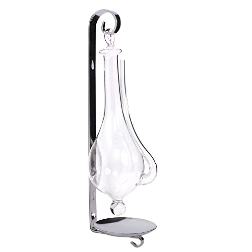 Ambient Weather B1025C Antique Storm Glass Wall Mount Liquid Barometer