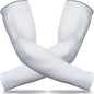 beister UV Protection Arm Sleeves for Men & Women, UPF 61+ Cooling Cover - color: White, size: X-Large