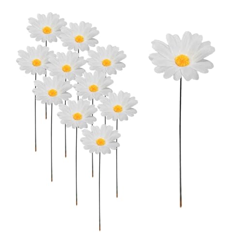 Garden Stakes Decor,10Pcs Garden Stakes Decorative Outdoor Lawn Pathway Patio Plant Pot Art Stick Yard Art Decorations for Pot Lawn Patio Corridor Flower Bed Outdoor Plant (Sunflower 10PCS) - style: Sunflower 10PCS