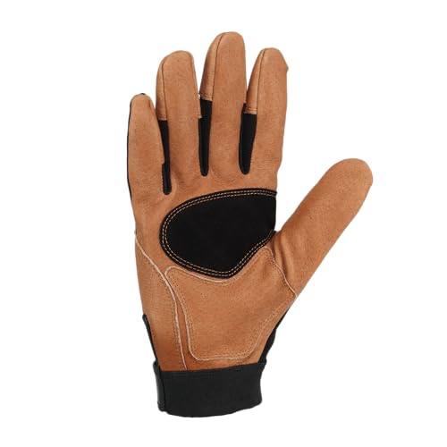 Carhartt Men's High Dexterity Reinforced Secure Cuff Glove - color: Black Barley, size: Large