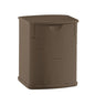 Rubbermaid Small Resin Outdoor Storage Deck Box (19 Gal) Weather Resistant Brown Deck Organization for Home/Small Garden Tools/Grilling Accessories/Pool Supplies