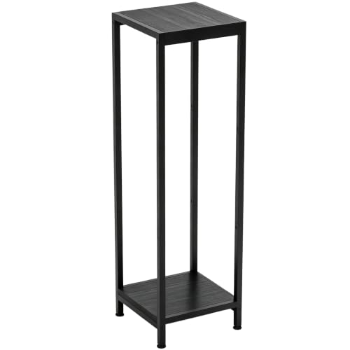 TOSKING 2-Tier Wide & Tall Plant Stand Indoor, Modern Metal Shelf, Black - color: Black-2-tier 41''