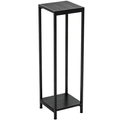 TOSKING 2-Tier Wide & Tall Plant Stand Indoor, Modern Metal Shelf, Black - color: Black-2-tier 41''