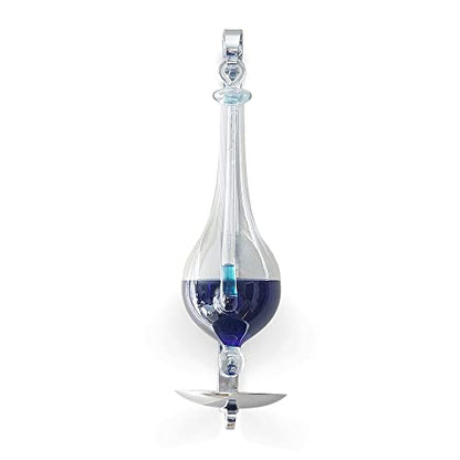 Ambient Weather B1025C Antique Storm Glass Wall Mount Liquid Barometer