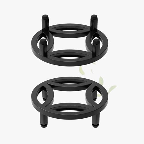Zhongma 2 Pack 8.7" Low Plant Stand, Fully Assembled Heavy Duty Pot Riser - size: 2 Pack 8.7" Metal Plant Stand