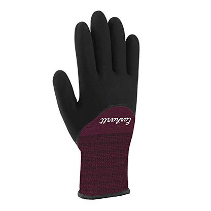 Carhartt Women's WA700 Women's Thermal Dip Glove - color: Deep Wine, size: Small