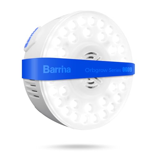 Barrina Orbgrow OG09 Puck Grow Light, 9W 5000K, 1 Pack, White - color: 5000K-White Cover, size: 1 Pack without Timer