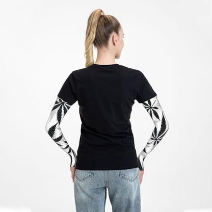 Marijuana Arm Sleeves Cannabis Weed Gardening Sleeves for Women Men - color: Marijuana 066