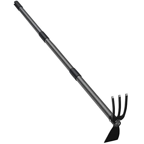 Hoe Garden Tool, 45 Inch Garden Hoe Long Handle for Weeding, Hoe Cultivator 2 in 1 Hand Garden Tools for Gardening Tools Planting