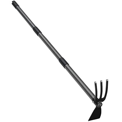 Hoe Garden Tool, 45 Inch Garden Hoe Long Handle for Weeding, Hoe Cultivator 2 in 1 Hand Garden Tools for Gardening Tools Planting