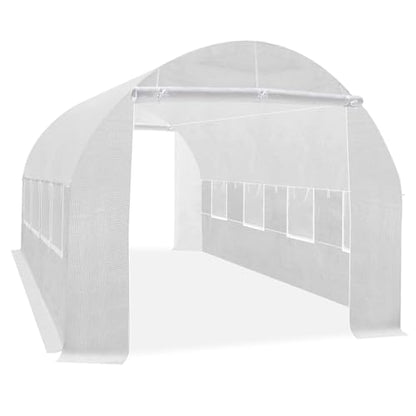 Greenhouse Replacement White Cover for Support Arch Frame (20 X 10 X 7') - size: 20 X 10 X 7'