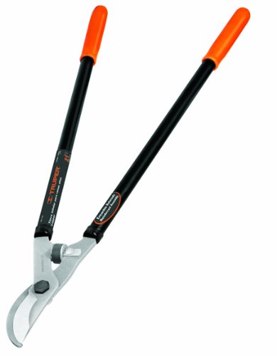 Truper 31479 By-Pass Lopper, 21-Inch Tubular Handles with Grips, Rubber Bumper Guard - style: Steel Handles With Grips