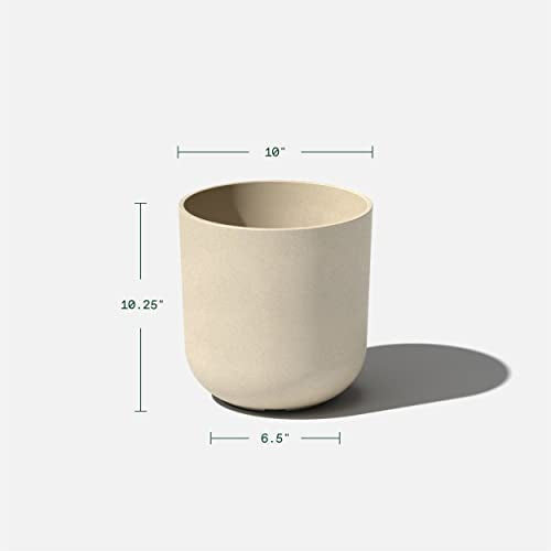 Veradek Mason Series Lima Planter - Large Round Outdoor Planter - color: Sand, size: 10 inches - 2 Pack
