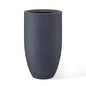 Kante Large Round Tapered Charcoal Concrete Planter 24" Tall, Outdoor - color: Charcoal, size: 24" Tall