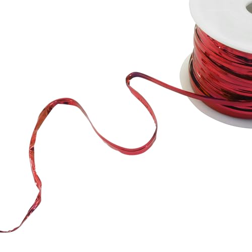 Metallic Twist Ties Roll, Red, 100 Yards, 4mm - color: Red