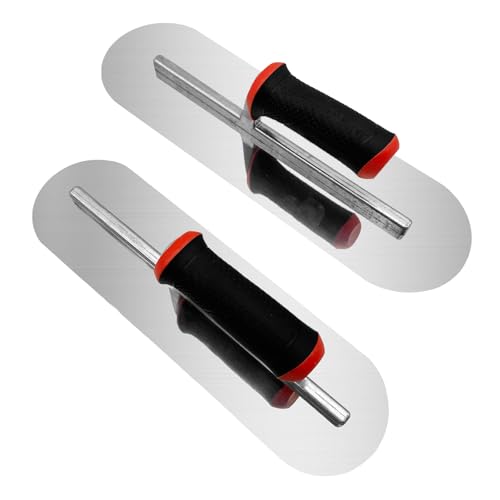 2 Pieces Pool Trowel, Stainless Steel Flat Finishing Trowel Set - size: Pool Trowel, 2 Pack