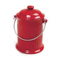 Norpro 1 Gallon Ceramic Compost Keeper, Red - color: Red