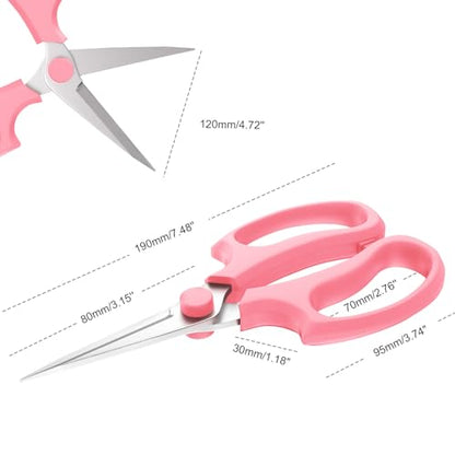 Housolution Flower Scissors, Premium Steel Pointed Pruning Shears, Pink - color: Pointed-pink, size: 1 Pack