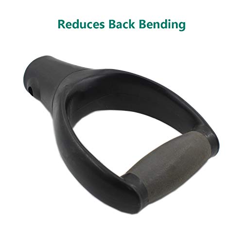 Shovel D Grip Handles,ULIFESTAR D Shaped Snow Shovel Replacement Handle,32mm/1.26'' Inner Diameter Digging Raking Tool Replacement Spade Handles for Lawn Garden Spade Fork Shovel - size: D Shape(Black and Gray)
