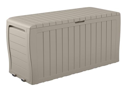 Keter Marvel 71 Gal Outdoor Storage Box for Patio and Pool Accessories - color: Beige