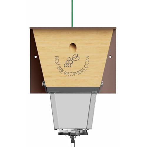 Ultimate Pro Outdoor Carpenter Bee Trap by Best Bee Brothers, Brown 1-Pack - color: Brown, size: 1 Pack