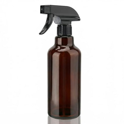 16.9oz Clear Glass Spray Bottles 2 Pack, Adjustable Mist Stream - color: Amber