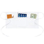 3 Pockets Waitress Apron Server Aprons - Half Aprons for Men & Women Waterproof and Oil Proof - color: 01-white