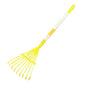 Xiando Kids Leaf Rake-Small Wooden Handle Leaf Rake with Metal Tines, 27inches /69cm Length, for Kids Enjoy Garden Cleaning Activities (Yellow) - color: Yellow