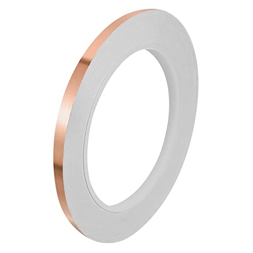 PATIKIL Copper Tape 0.24 Inch x 21 Yards 0.05 Thick Copper Foil Tape Single Sided Conductive Adhesive EMI Shielding for Electronics, Circuits, Grounding - size: 0.24 Inch x 21 Yards x 0.05mm