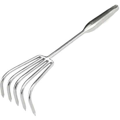 5-Tine Long-Handle Stainless Steel Small Rake