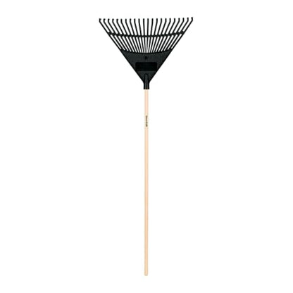 Truper 22-Inch Poly Leaf Rake with 48-Inch Wood Handle (Model 30456, EP-22) - size: 48-Inch, style: Tru Tough - Flexible Plastic Leaf Rake w/22-Inch Head