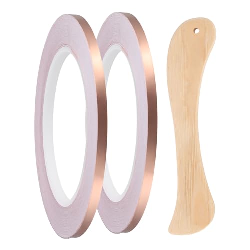 2pcs Copper Foil Tape 0.2" x82FT Single Conductive Adhesive Tape - size: 0.2 Inch x 82 FT