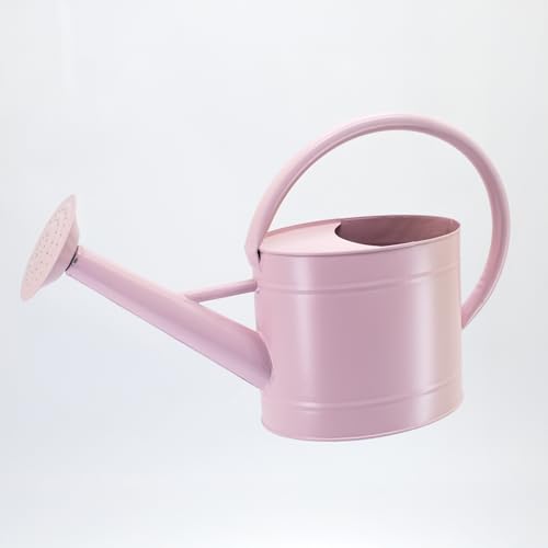 1.3 Gallon Matte Pink Metal Watering Can, Removable Spout - color: Velvet Pink, size: 1.3 Gallon