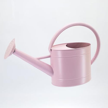 1.3 Gallon Matte Pink Metal Watering Can, Removable Spout - color: Velvet Pink, size: 1.3 Gallon