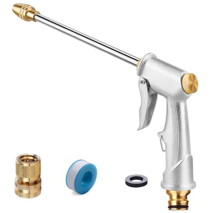 Garden Hose Nozzle, High Pressure Water Hose Nozzle Sprayer Head,fits 3/4” Garden Hose Thread,for Lawn & Garden,Washing Cars,Watering Garden,Cleaning,Showering Dogs&Pets