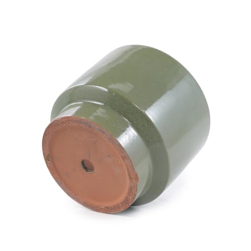 Ceramic Plant Pots with Drainage Hole, 9/12/15 Inch, Antique Light Green