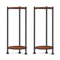 30'' Heavy Duty Plant Stand Indoor, for Living Room, Balcony, Deck, 2-Pack - color: dark brown-2 pack