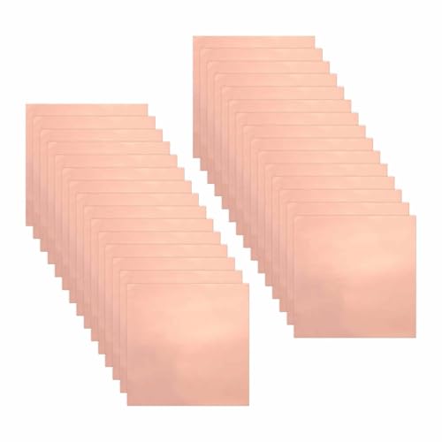 MECCANIXITY 30pcs Copper Foil Thin Tape Sheet Copper Metal Conductive 2" - size: 2"(50mm) W x 2"(50mm) L