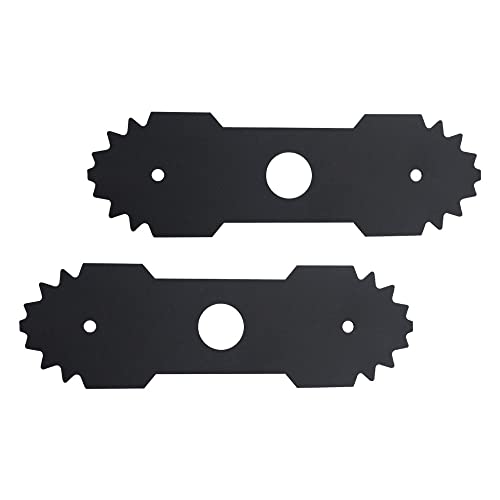 AMTHKNO 2-Pcs 9 inch Heavy-Duty Edger Blade for Ryobi Edger RY13050 RY13050A RY15518 RY40030 P2300, Replaces 638006008 638006007, 1" Center Hole - Quenched Steel