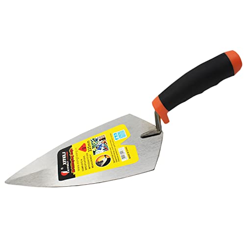 2 Pcs Pointing Trowel and Gauging Trowel Set,9" Masonry Hand Tool Set with Soft Grip Handle,Margin Trowels Bricklaying Trowels Building Products (9 Inch) - size: 9 Inch