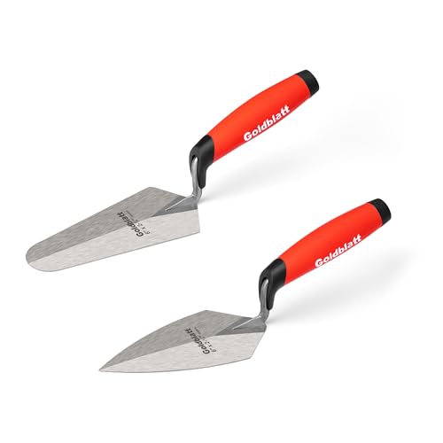 Goldblatt One-Piece Masonry Trowel Set 2PC, Pointing & Gauging, 6x2-3/4 - style: One-Piece Forged Masonry Trowel Set